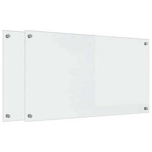 Rivestimento da Cucina 2 pz-Set di 2 Paraschizzi per Cucina Trasparente 90 x 50 cm 448803