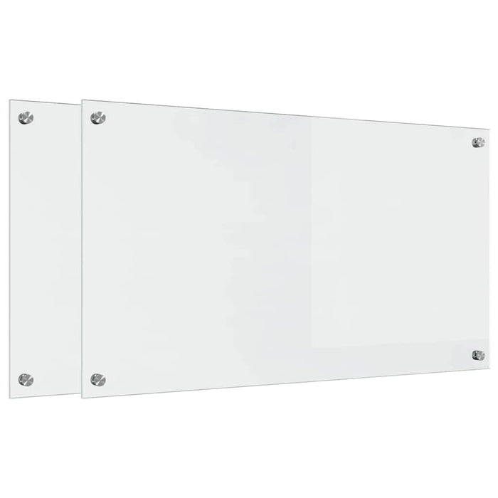 Rivestimento da Cucina 2 pz-Set di 2 Paraschizzi per Cucina Trasparente 90 x 50 cm 448803
