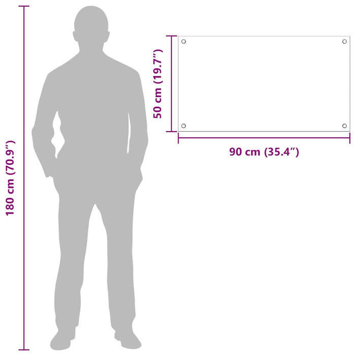 Rivestimento da Cucina Trasparente 90 x 50 x 0.8 cm 3415537