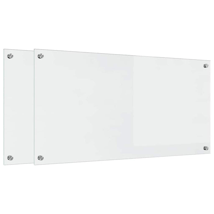 Rivestimento da Cucina 2 pz-Set di 2 Paraschizzi per Cucina Trasparente 100 x 50 cm 178681