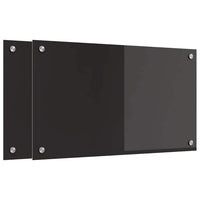 Rivestimento da Cucina Nero 70 x 40 x 0.8 cm vetro temperato 3415542