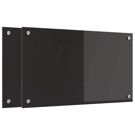Rivestimento da Cucina Nero 70 x 40 x 0.8 cm vetro temperato 3415542