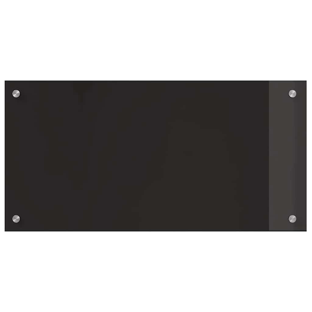 Rivestimento da Cucina Nero 80 x 40 x 0.8 cm vetro temperato 3415545