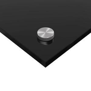 Rivestimento da Cucina 2 pz-Set di 2 Paraschizzi per Cucina Nero 80 x 50 cm vetro temperato