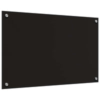 Rivestimento da Cucina 2 pz-Set di 2 Paraschizzi per Cucina Nero 80 x 50 cm vetro temperato