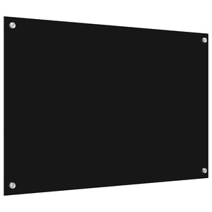 Rivestimento da Cucina Nero 90 x 60 x 0.8 cm vetro temperato 3415550