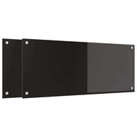 Rivestimento da Cucina Nero 100 x 40 x 0.8 cm vetro temperato 3415551