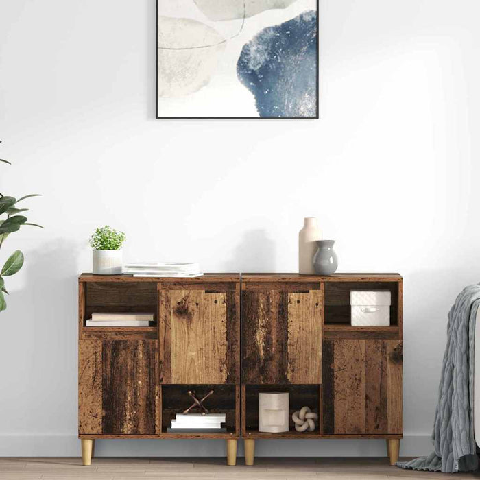 Sideboards 2 pcs Legno vecchio 60 x 35 x 70 cm 3415555