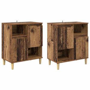 Sideboards 2 pcs Legno vecchio 60 x 35 x 70 cm 3415555
