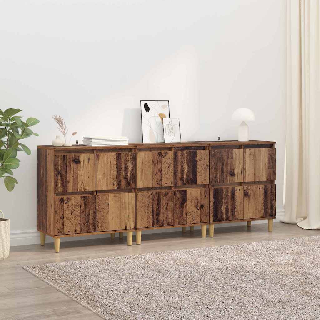 Sideboards 3 pcs Legno vecchio 60 x 35 x 70 cm 3415557