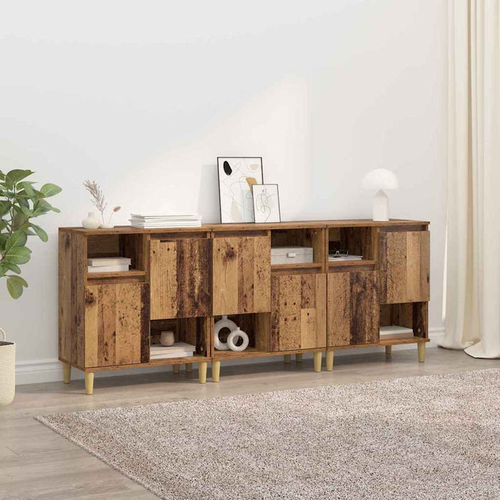 Sideboards 3 pcs Legno vecchio 60 x 35 x 70 cm 3415559