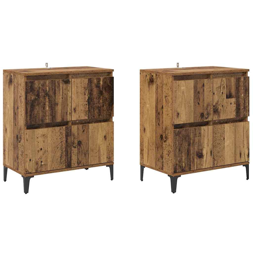 Sideboards 2 pcs Legno vecchio 60 x 35 x 70 cm 3415560