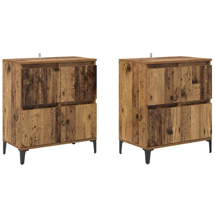 Sideboards 2 pcs Legno vecchio 60 x 35 x 70 cm 3415560