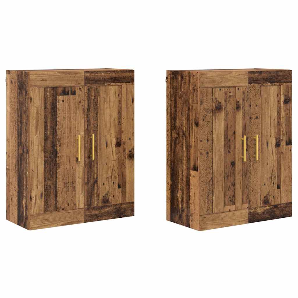 Armadietti a Muro 2 pcs Legno vecchio 69,5 x 34 x 90 cm 3415561