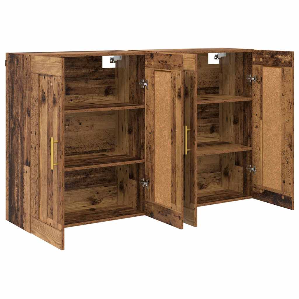 Armadietti a Muro 2 pcs Legno vecchio 69,5 x 34 x 90 cm 3415561