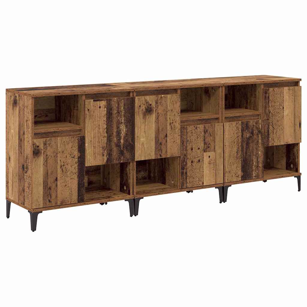 Sideboards 3 pcs Legno vecchio 60 x 35 x 70 cm 3415562