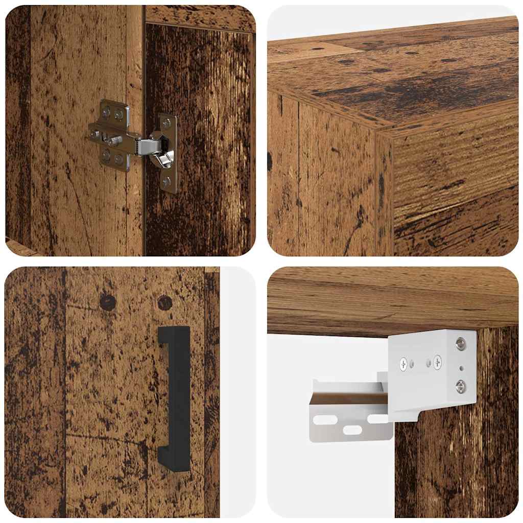 Armadietti a Muro 2 pcs Legno vecchio 69,5 x 34 x 90 cm 3415563