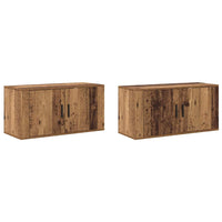 Set Mobile TV da Parete 2 pcs Legno vecchio 80 x 34,5 x 40 cm 3415569