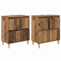 Sideboards 2 pcs Legno vecchio 60 x 35 x 70 cm 3415570