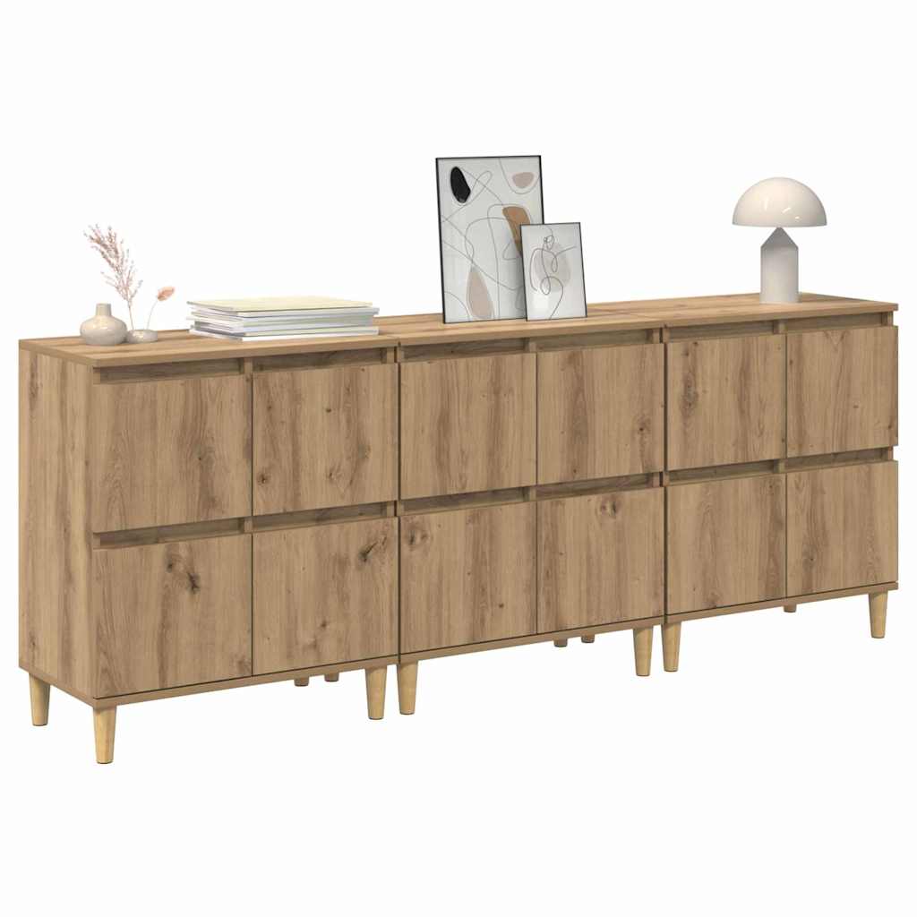 Sideboards 3 pcs Rovere artigianale 60 x 35 x 70 cm 3415574