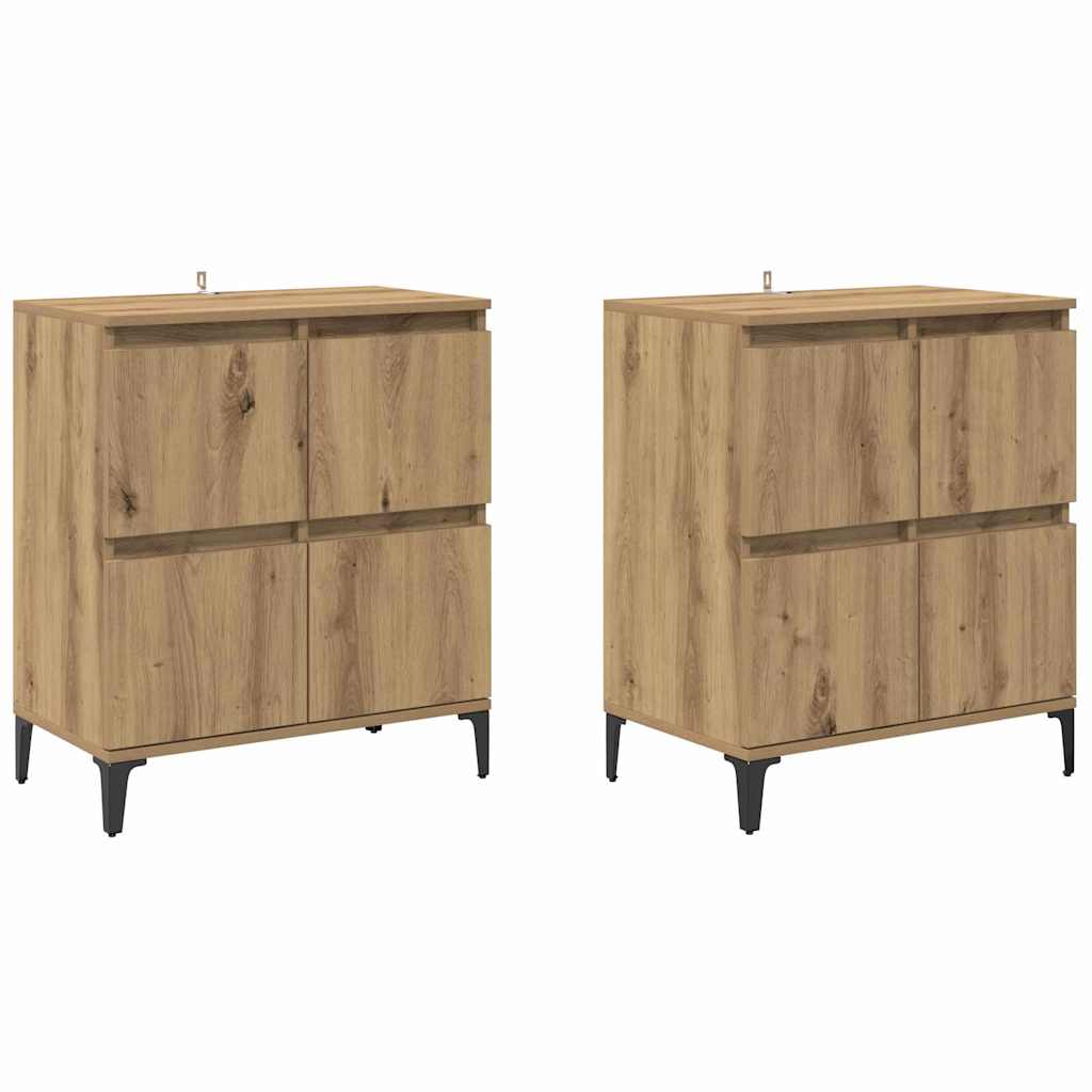 Sideboards 2 pcs Rovere artigianale 60 x 35 x 70 cm 3415577
