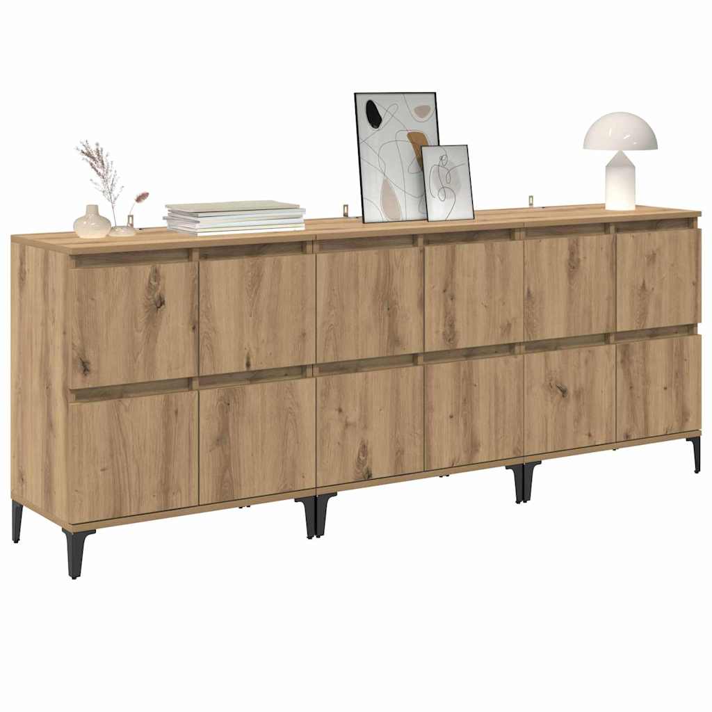 Sideboards 3 pcs Rovere artigianale 60 x 35 x 70 cm 3415581