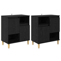 Sideboards 2 pcs Rovere Nero 60 x 35 x 70 cm Legno multistrato 3415589