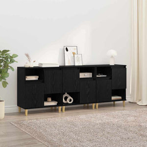 Sideboards 3 pcs Rovere Nero 60 x 35 x 70 cm Legno multistrato 3415593