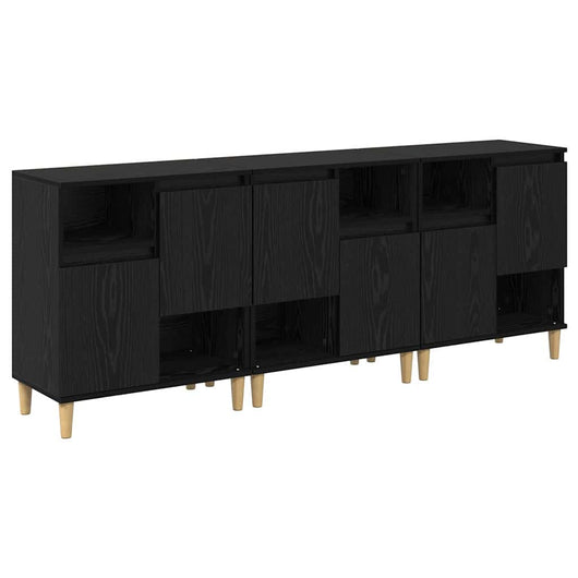 Sideboards 3 pcs Rovere Nero 60 x 35 x 70 cm Legno multistrato 3415593