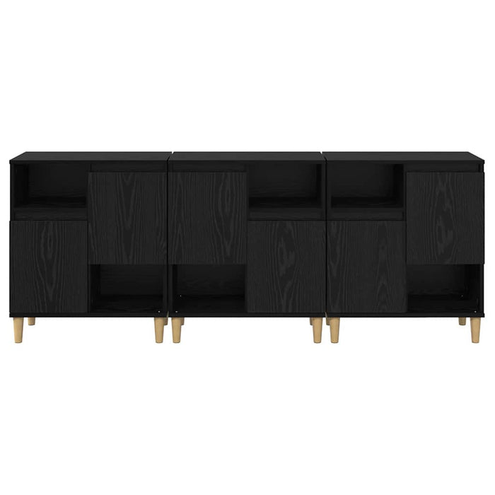 Sideboards 3 pcs Rovere Nero 60 x 35 x 70 cm Legno multistrato 3415593