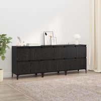 Sideboards 3 pcs Rovere Nero 60 x 35 x 70 cm Legno multistrato 3415598