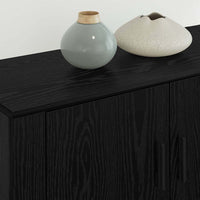 Set Mobile TV da Parete 3 pcs Rovere Nero 80 x 34,5 x 40 cm 3415599