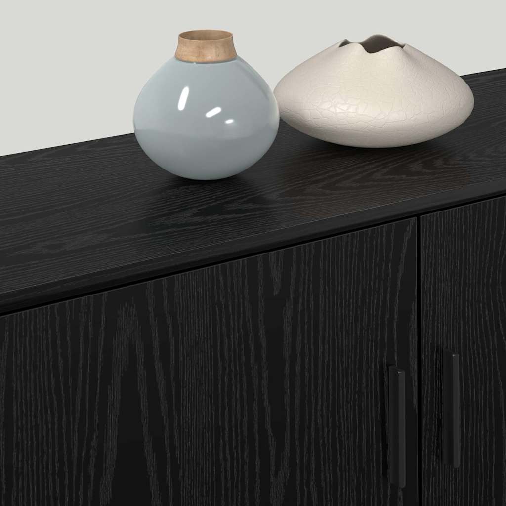 Set Mobile TV da Parete 3 pcs Rovere Nero 100 x 34,5 x 40 cm 3415602