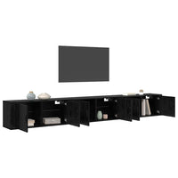 Set Mobile TV da Parete 3 pcs Rovere Nero 100 x 34,5 x 40 cm 3415602