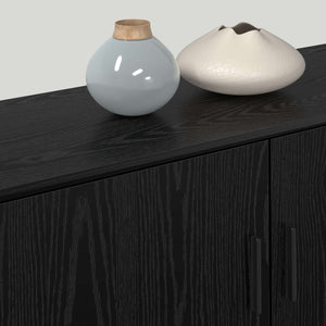 Set Mobile TV da Parete 2 pcs Rovere Nero 100 x 34,5 x 40 cm 3415605