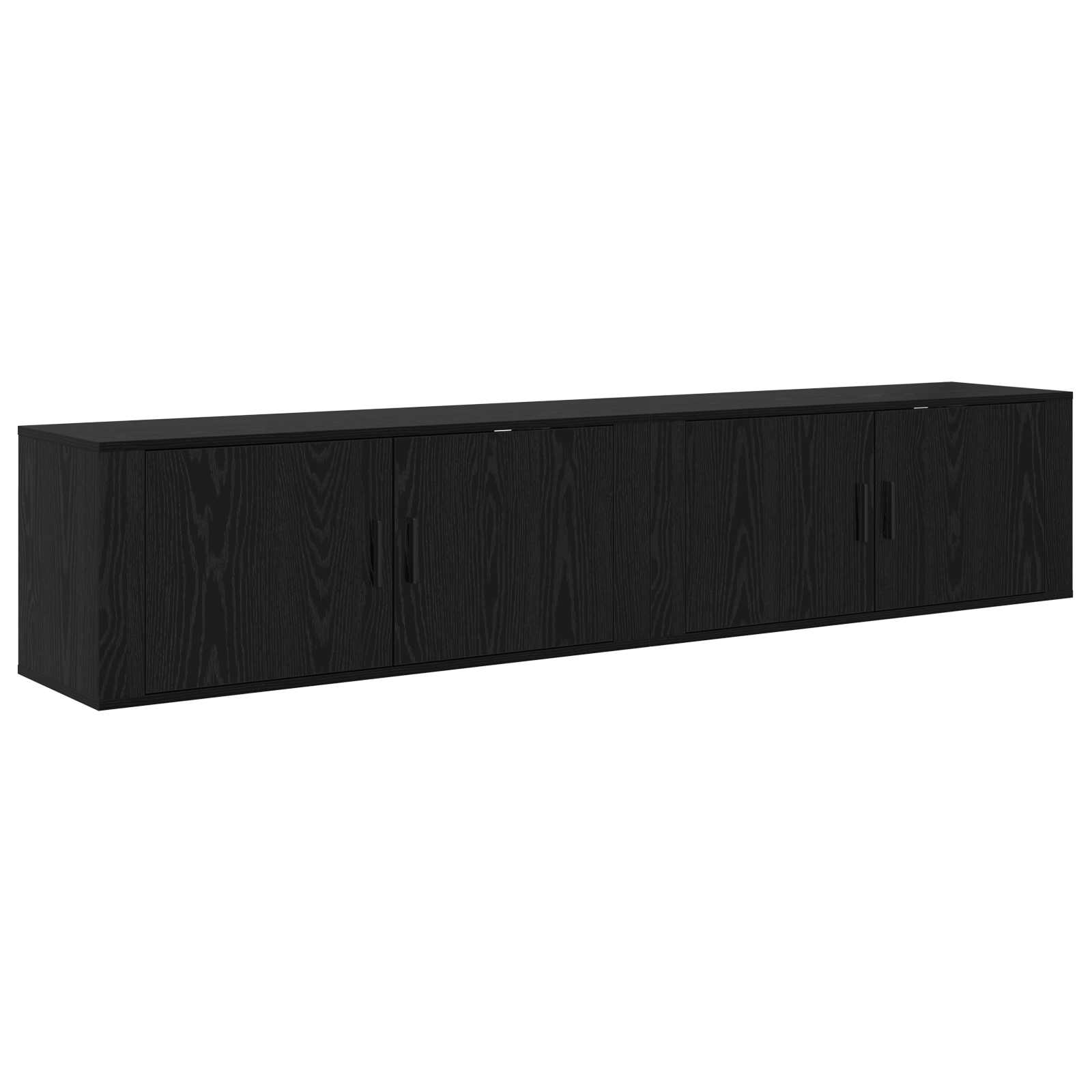 Set Mobile TV da Parete 2 pcs Rovere Nero 100 x 34,5 x 40 cm 3415605