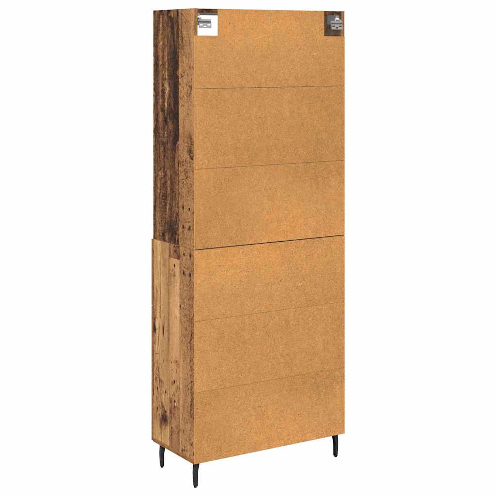 Credenza 2 pcs Legno vecchio Legno Stratificato e Vetro 3415618