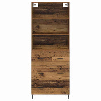 Credenza 2 pcs Legno vecchio Legno Stratificato e Vetro 3415618