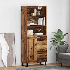 Credenza-Buffet-Armadio da cucina Legno vecchio 69,5 x 34 x 180 cm Legno multistrato 284711