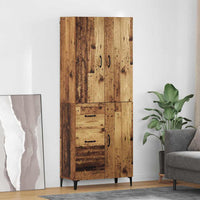Credenza-Buffet-Armadio da cucina Legno vecchio 69,5 x 34 x 180 cm Legno multistrato 907046