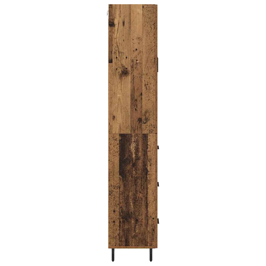 Credenza 2 pcs Legno vecchio Legno Stratificato e Vetro 3415629