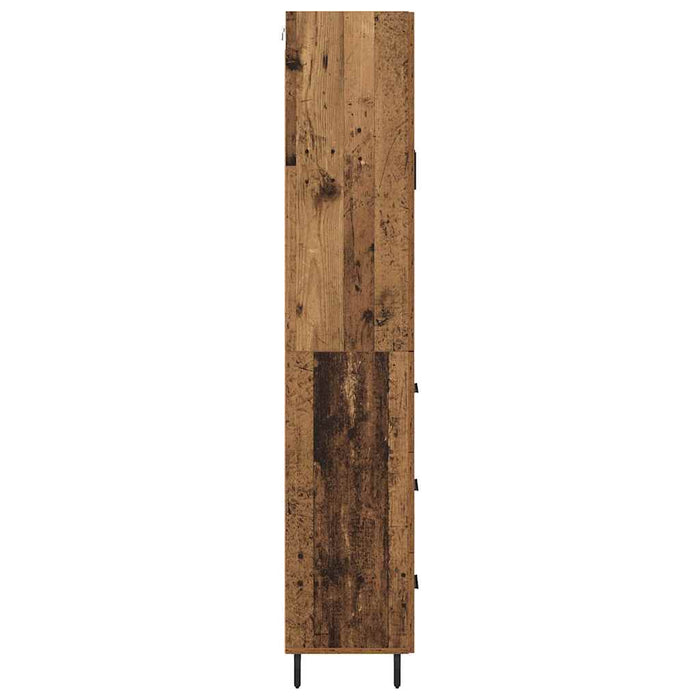 Credenza 2 pcs Legno vecchio Legno Stratificato e Vetro 3415629