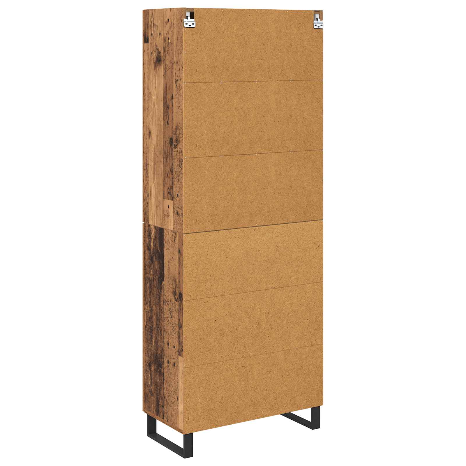 Credenza 2 pcs Legno vecchio Legno Stratificato e Vetro 3415643