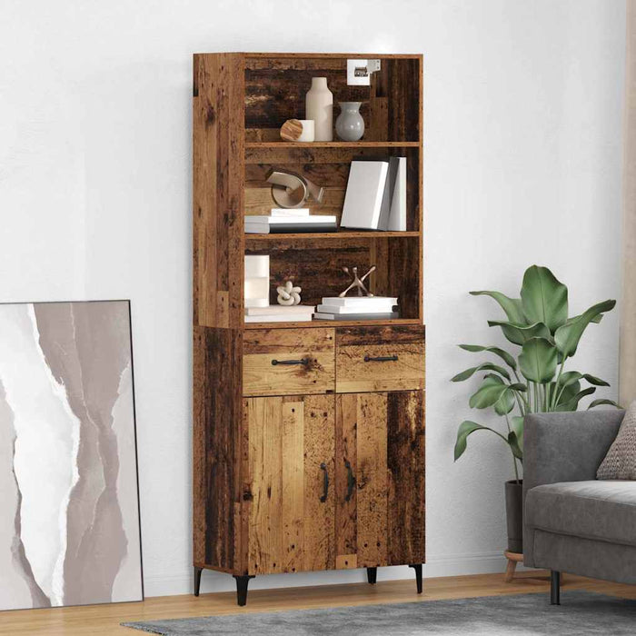 Credenza-Buffet-Armadio da cucina Legno vecchio 69,5 x 34 x 180 cm Legno multistrato 728618
