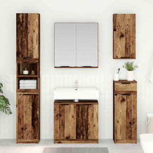 Set di mobili per il bagno con cassetto 3 pcs Legno vecchio 3415648