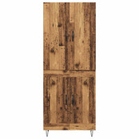 Credenza 2 pcs Legno vecchio Legno ingegnerizzato e vetro 3415658