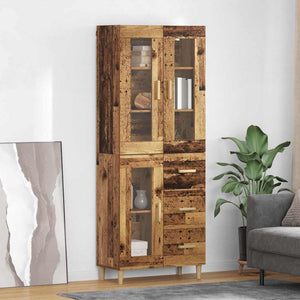 Credenza-Buffet-Armadio da cucina Legno vecchio 69,5 x 34 x 180 cm Legno multistrato 257225