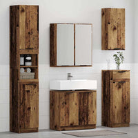 Set di Armadi da Bagno Legno vecchio Legno multistrato 3415679