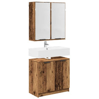 Set di Armadi da Bagno Legno vecchio Legno multistrato 3415679
