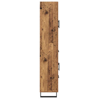 Credenza 2 pcs Legno vecchio Legno Stratificato e Vetro 3415681